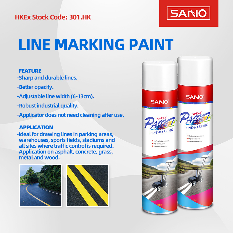 Ground road marking aerosol spray paint temporary cement floor marking paint automatic spray can paint for parking space marking