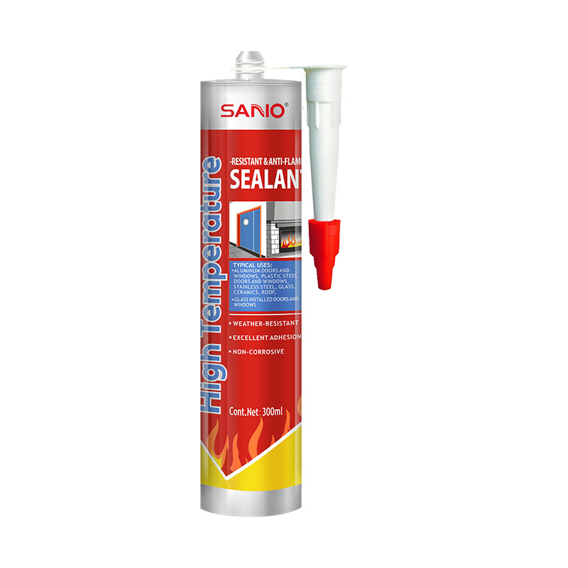 SANVO High-Temperature Fireproof Silicon Sealants  heat resistant  White/Red/Black Fire Retardant Sealant