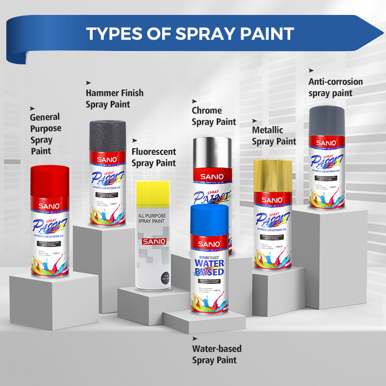 Aerosol Spray Paint White Black car scratch repair spray paint or 400ml canvas graffiti spray paint