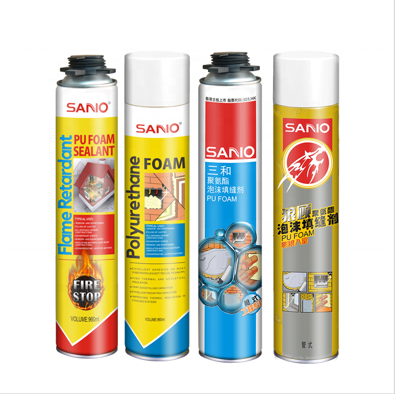 SANVO A3 White Polyurethane Insulation Foam Spray Model Number PU for Construction and Packing Chemicals Polyurethane Foam