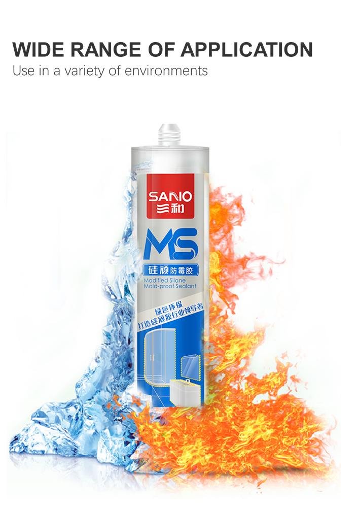 SANVO 668 anti fungus silicone sealant 300ml clear MS Modified Silane Waterproof silicon sealants