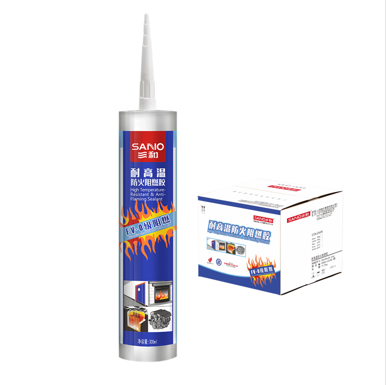 SANO fire proof neutral silicone sealant 300ml High temperature fire retardant adhesive glass glue