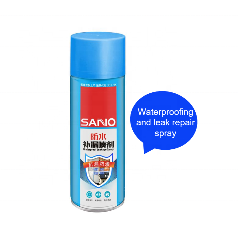 SANVO 450ml Wholesale waterproofing leak seal repair spray for roof anti-leakage and anti-seepage nano waterproofing spray