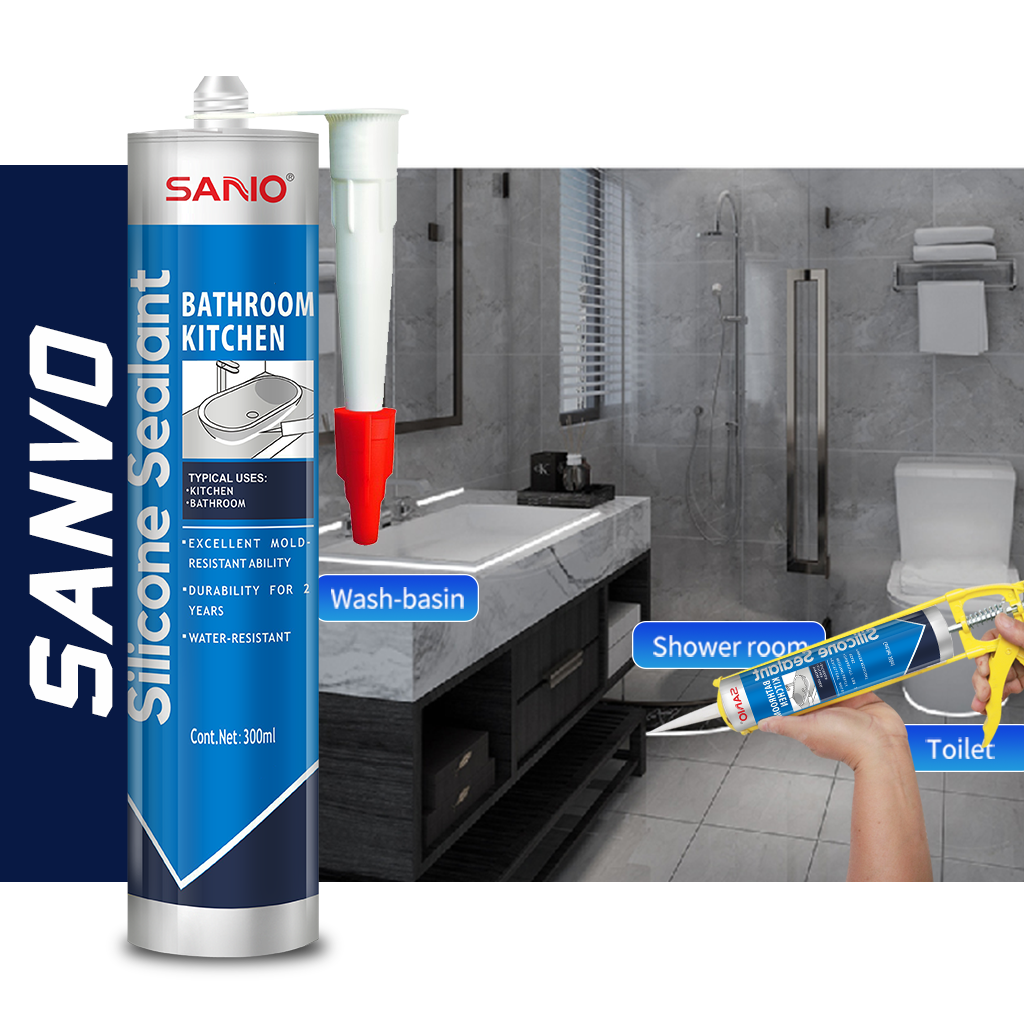 Sanvo Neutral  Mildew-Proof Waterproof  bathroom Silicone Sealant  adhesive kitchen sink silicon sealant