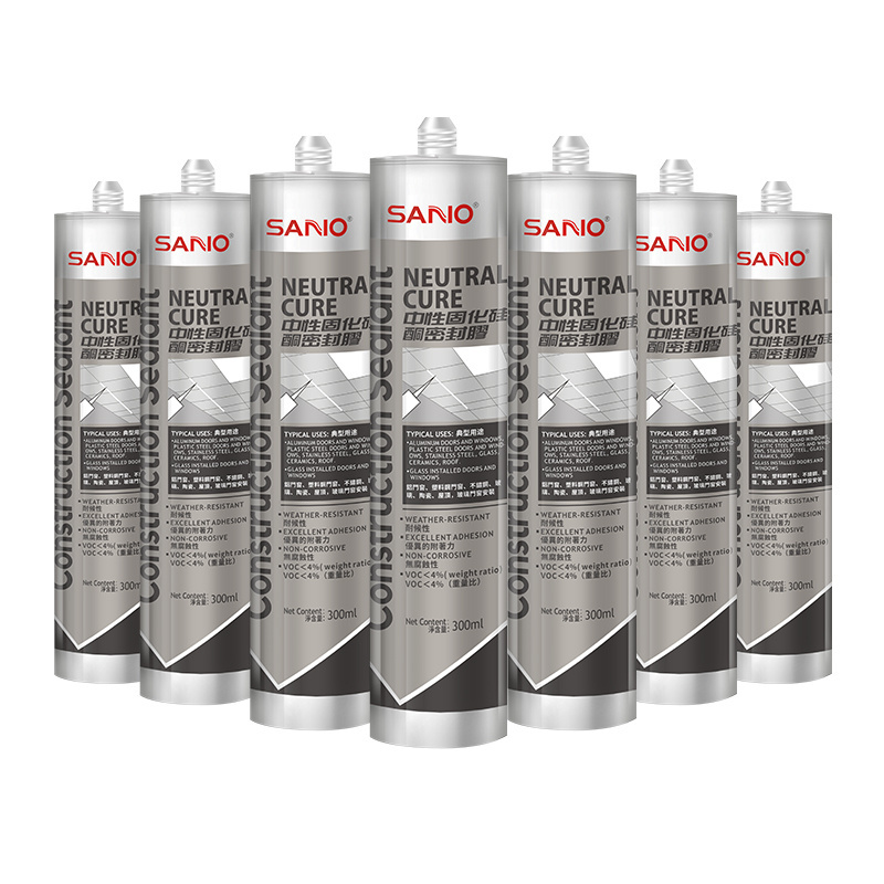 SANVO 590ml Weather-Resistant Clear Silicone Sealant 300ml Waterproof Adhesive Sealant for Metal & Glass anti-crack sealant