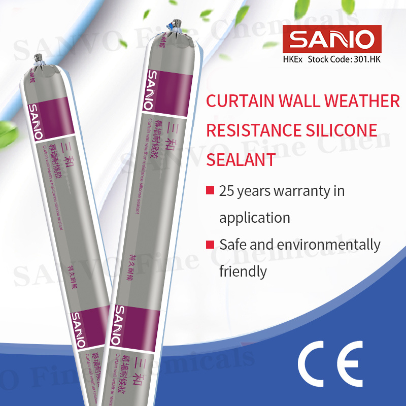 SANVO structural waterproof silicone sealant 300ml 590ml waterproof sealant weather-resistant clear silicone sealant