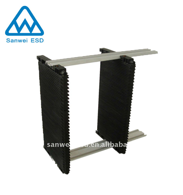 ESD anti-static electronic industrial conductive black PCB circulation rack