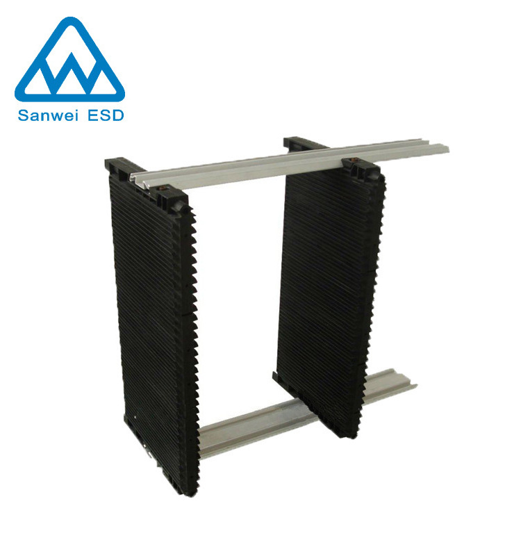 ESD anti-static electronic industrial conductive black PCB circulation rack