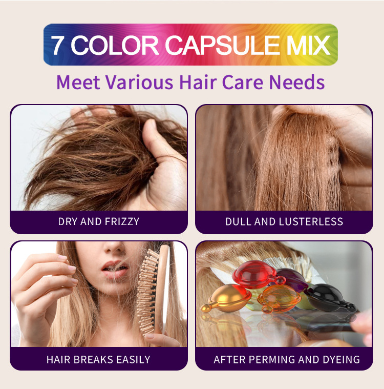 Factory Wholesale Multi-Functional Capsules Hair Oil Serum Vitamin Hair Soft Gel Capsules