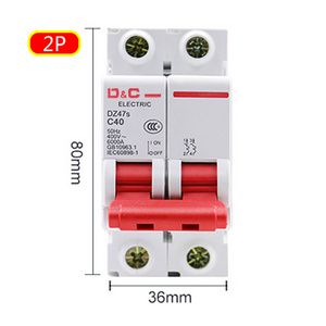 MCB dz47s air switch 2P household air switch small circuit breaker main switch 1A2A3A4A6A10A16A20A25A32A40A50A63A80A100A125A