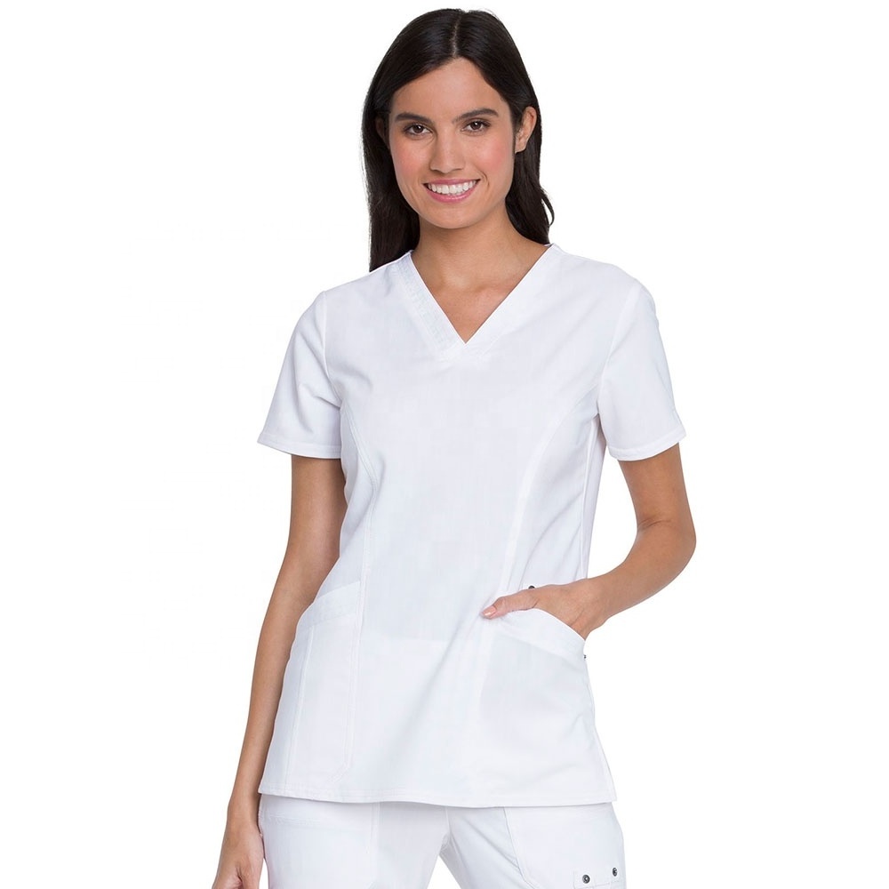 fashionable nurse white uniform designs scrub suit for hospital