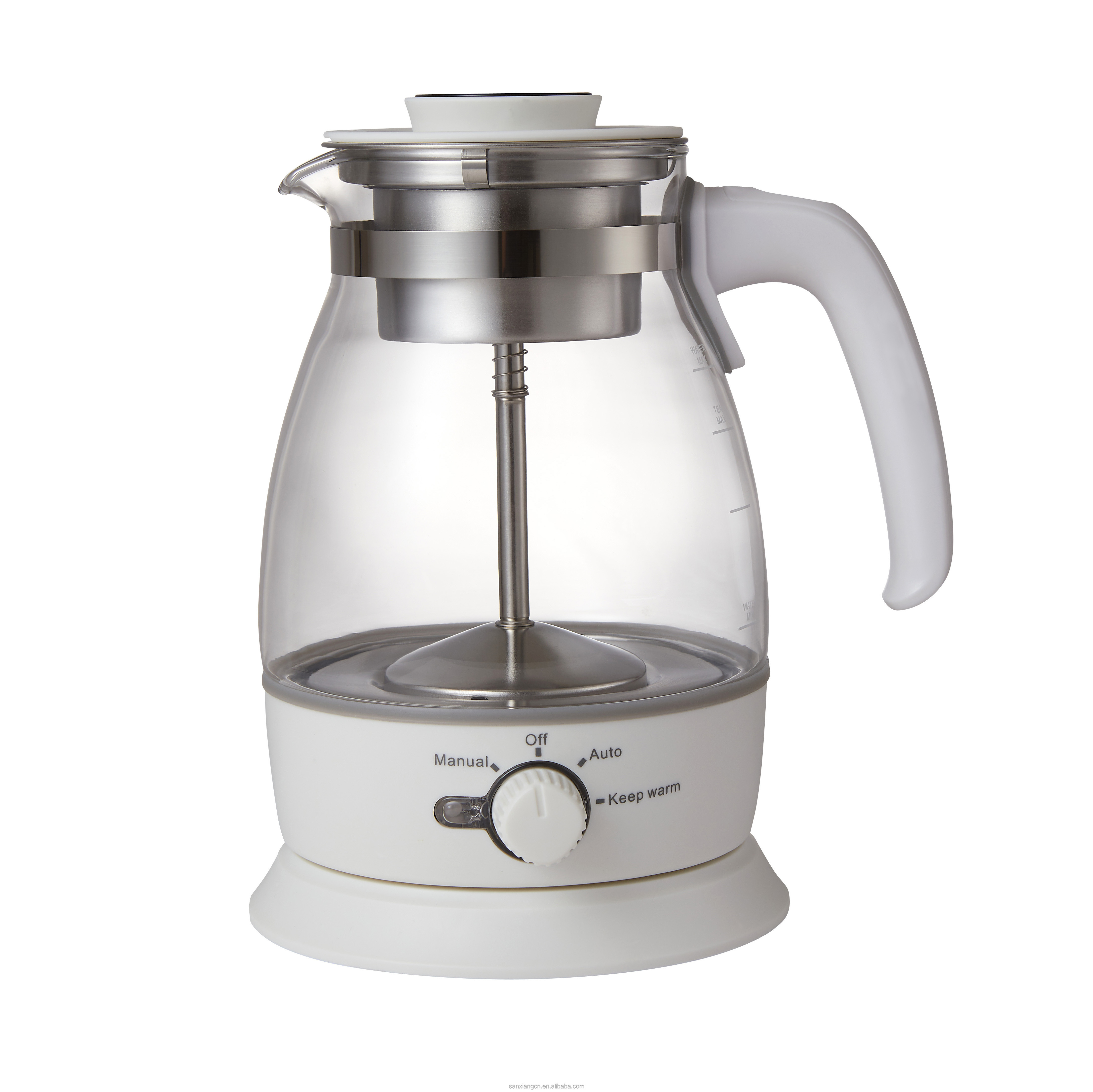 New Arrival Professional Supplier Boil Dry Protection 360 Degree Rotational Base Electric Tea Kettle Glass