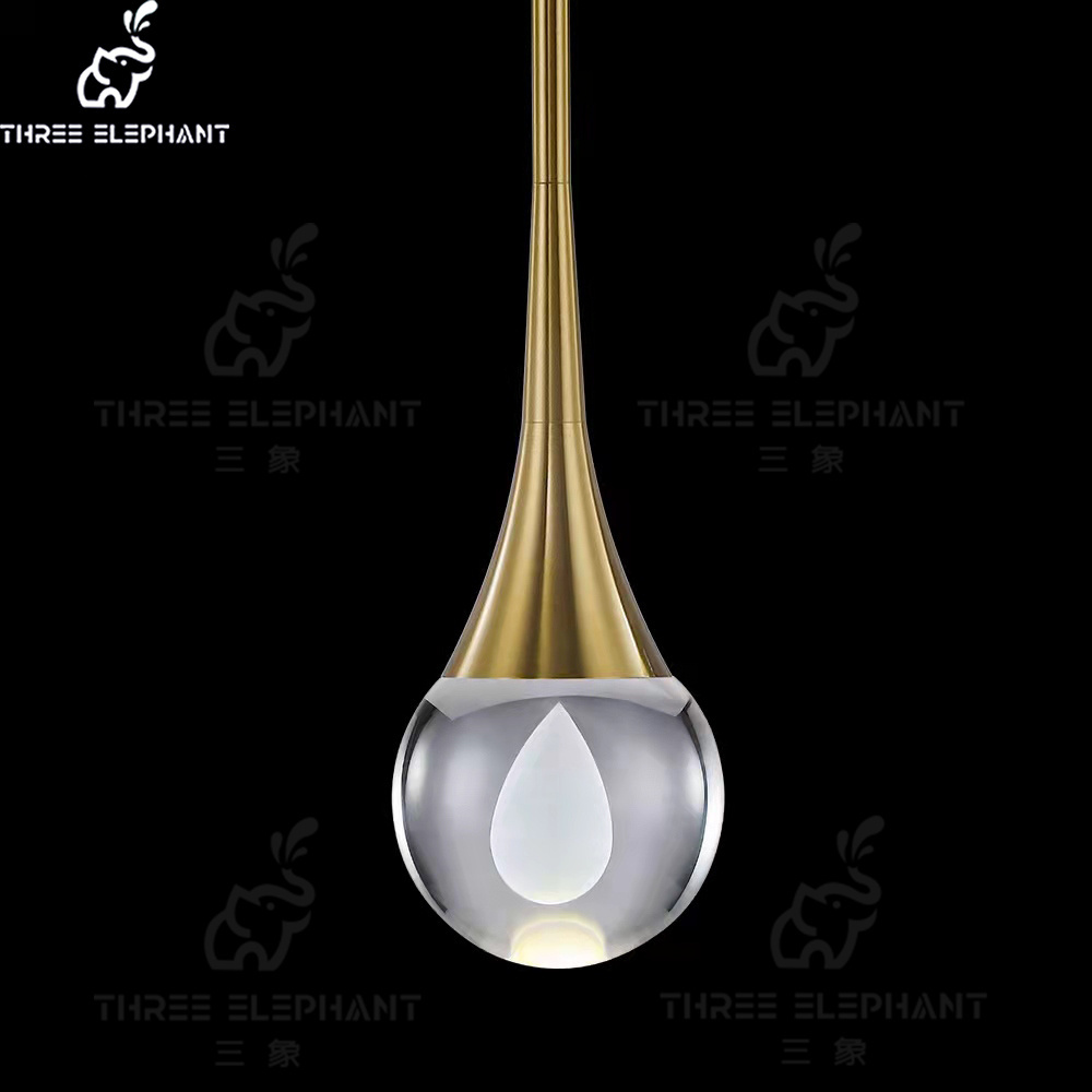 SANXIANG Raindrop Crystal Ball LED Chandelier Decorative Lighting Indoor Living Room Hotel Home Modern Crystal Pendant Light