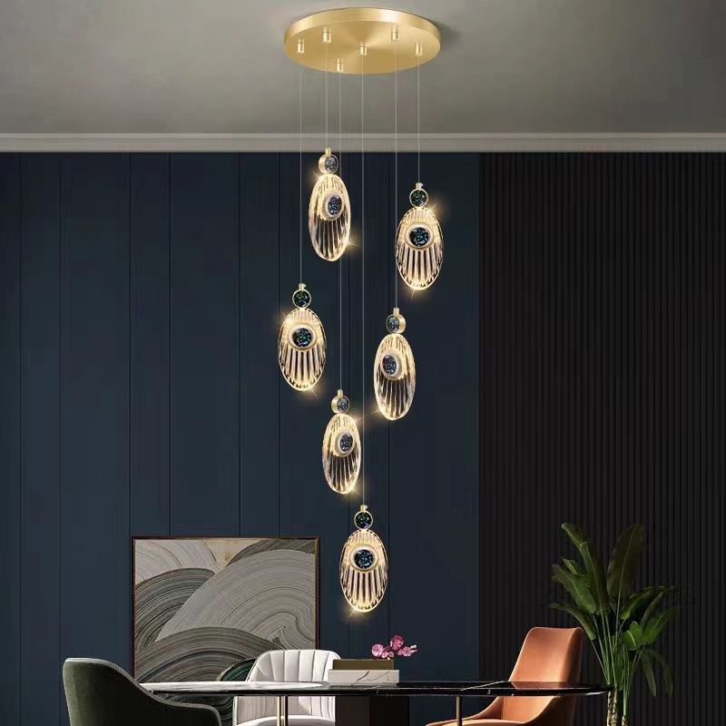 SANXIANG Nordic Pendant Light Customized Hanging Chandeliers Living Room Led Modern Chandelier