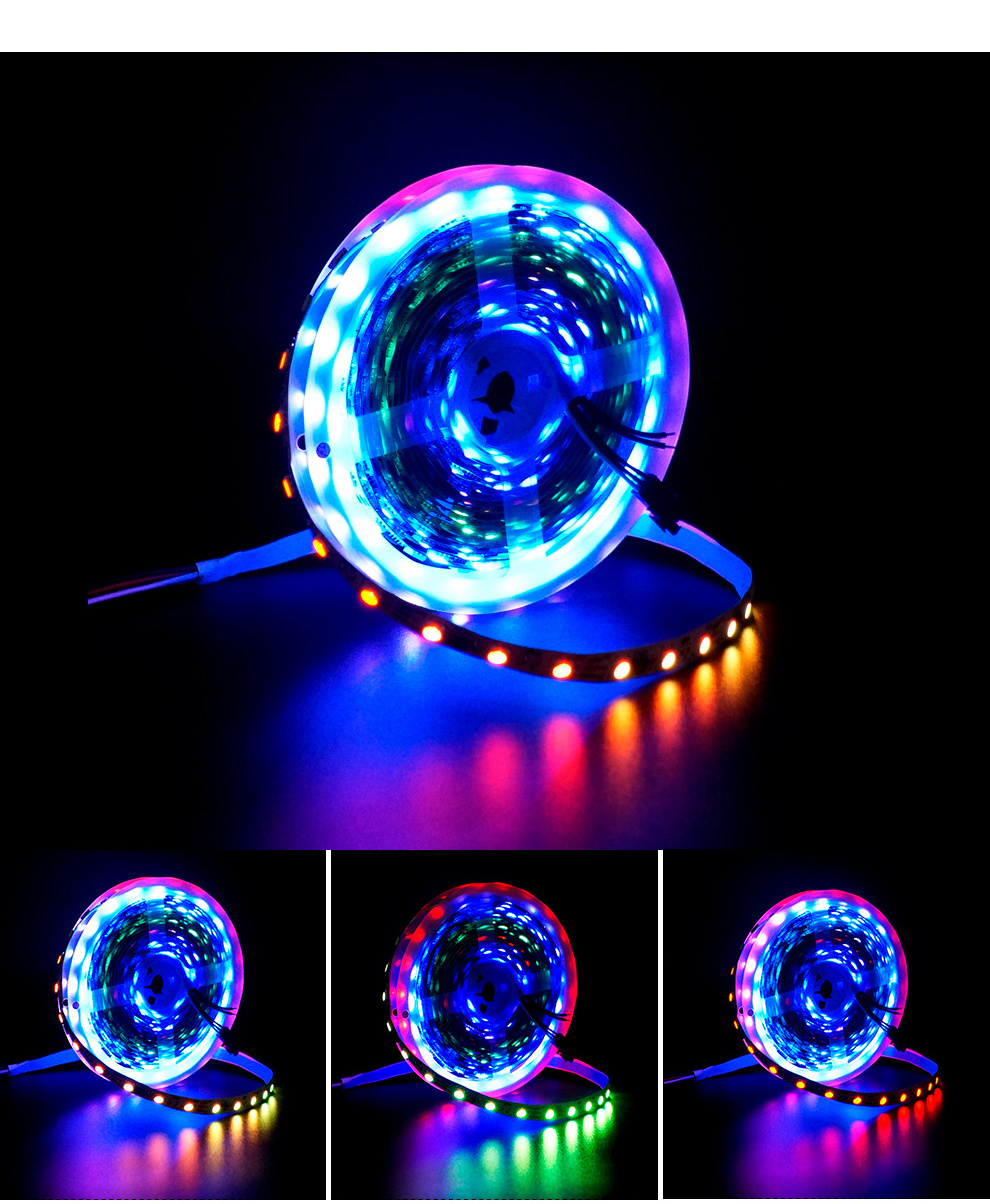 Programable 300Leds WS 2811 1903 12V Addressable 60 leds/m 5050 Pixel RGB Strip Light Magic Color LED Strip