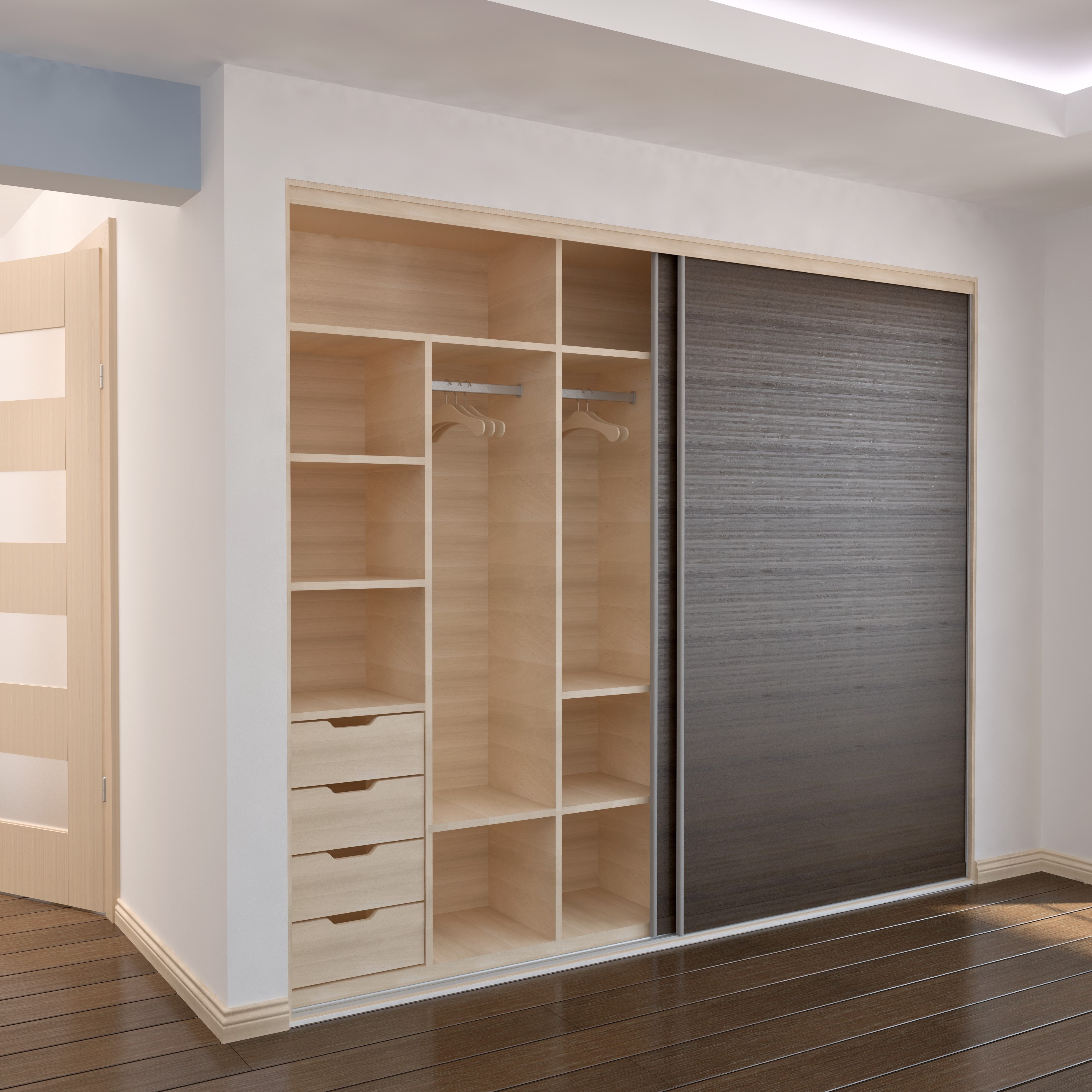 Modern Metal Wooden Fabric Cloth Solid Wood Wooden MDF Foldable Sliding Plastic Portable Closet Nordic Wardrobe