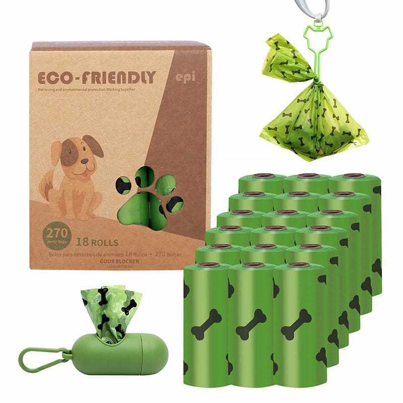 Custom Logo kotbeutel hund doggy bag EPI HDPE biodegradable pet dog waste poop bags carrier