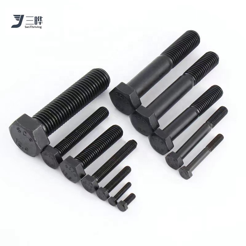 New Type OEM Wholesale Fasteners Black Oxide DIN931/933 Hexagon Bolts High Strength Carbon Steel Half Thread Hex Head Bolt