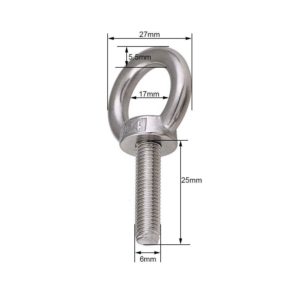 Low Price Grade 4.8 Blue Zinc M8 M14 M12 Ss304 Ss316 Stainless Steel Lifting Din580 Zinc Eye Bolt