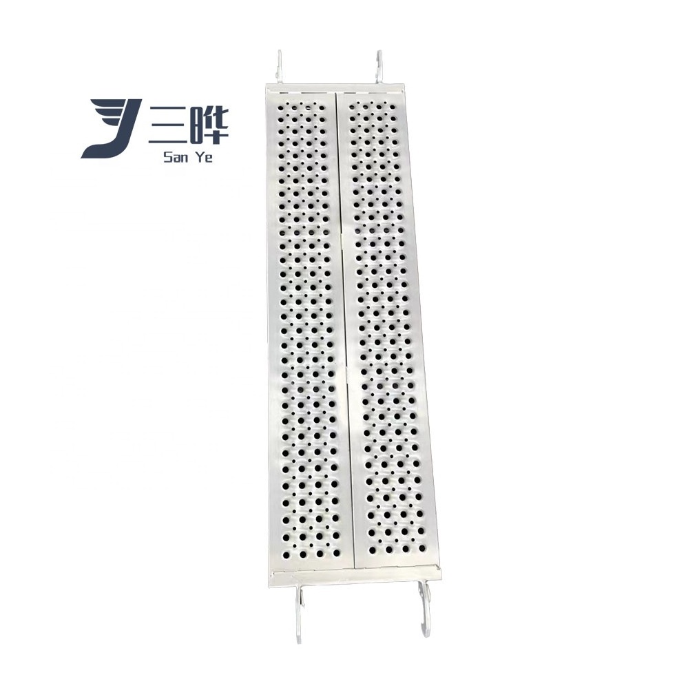 SANYE 1.5MM Construction Aluminum Plywood 3m 4m Scaffolding Plank With Hook