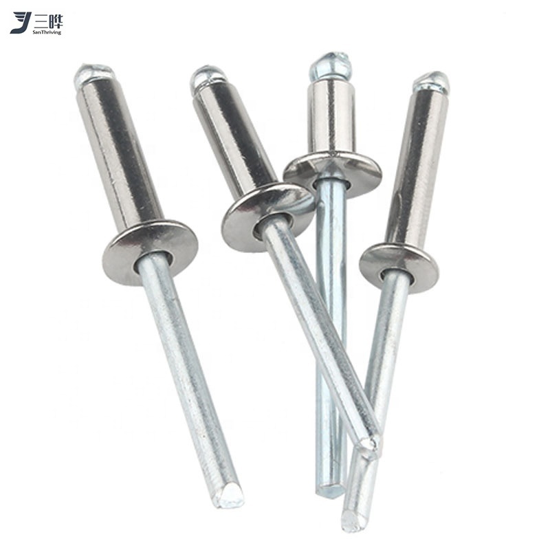 Factory Direct Wholesale Colored Pop Dome Head Open End Aluminum Blind Rivets Countersunk Head Rivets