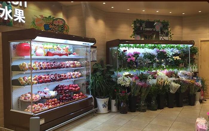 OEM commercial glass door used flower display refrigerator for flower shop