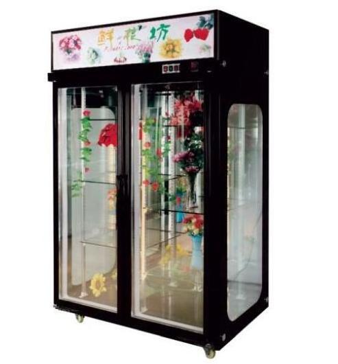 OEM commercial glass door used flower display refrigerator for flower shop