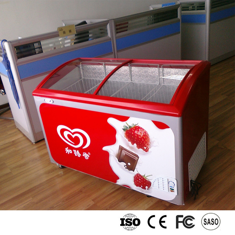 Convenience stores small ice cream chest display freezer