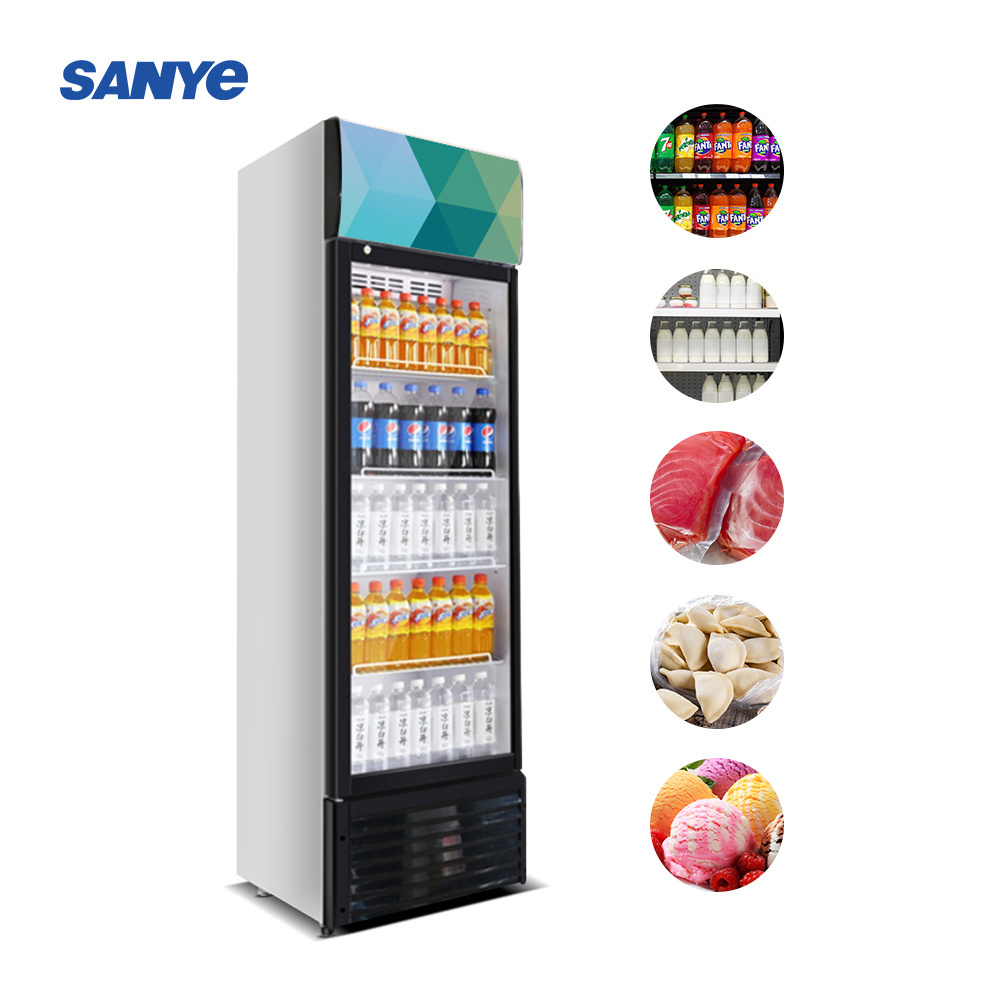 Hot sale single glass door refrigerator cola fridge for drink display