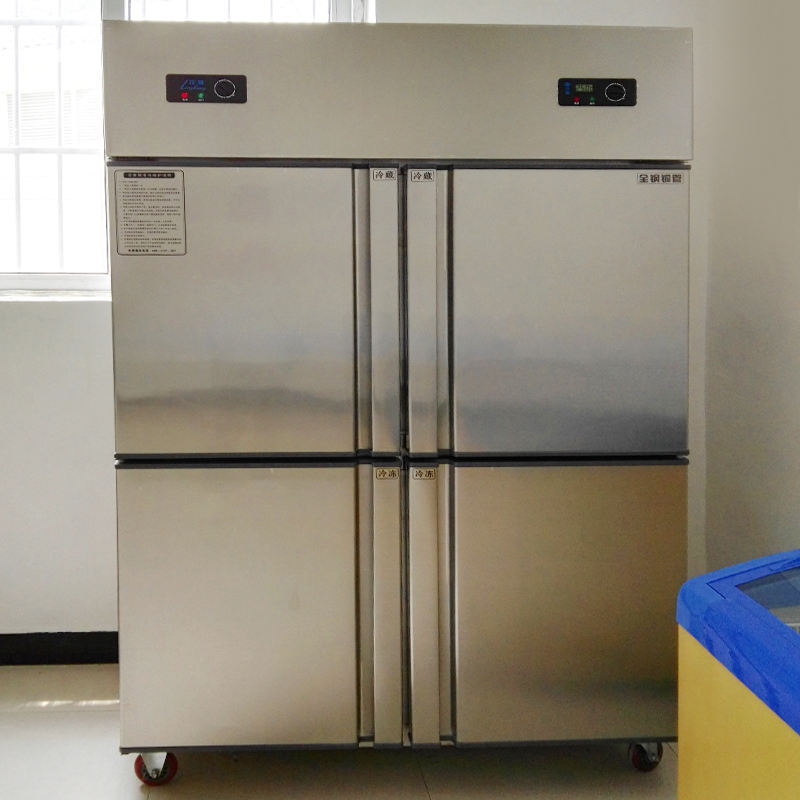 2/4 Doors Big Capacity Vertical Freezers Commercial Kitchen Fridge Upright Stainless Steel Freezer Refrigerator