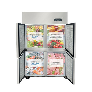 2/4 Doors Big Capacity Vertical Freezers Commercial Kitchen Fridge Upright Stainless Steel Freezer Refrigerator