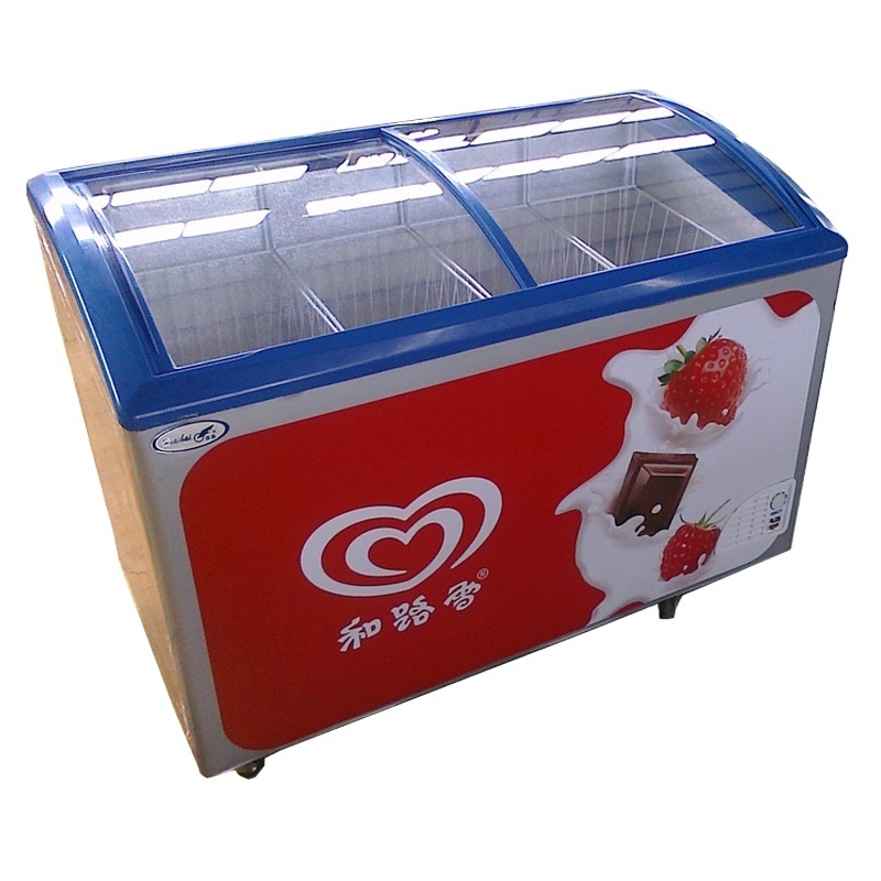 Convenience stores small ice cream chest display freezer