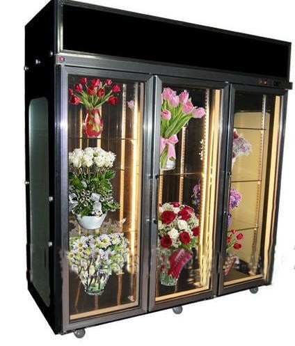 OEM commercial glass door used flower display refrigerator for flower shop