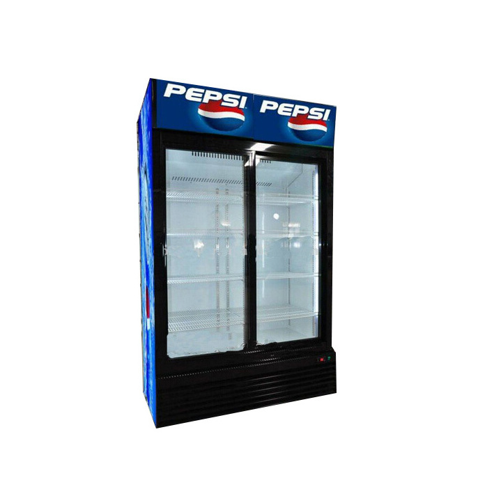 1200L Pepsi beverage refrigerator with Glass door commercial beverage freezer refrigeration equipment