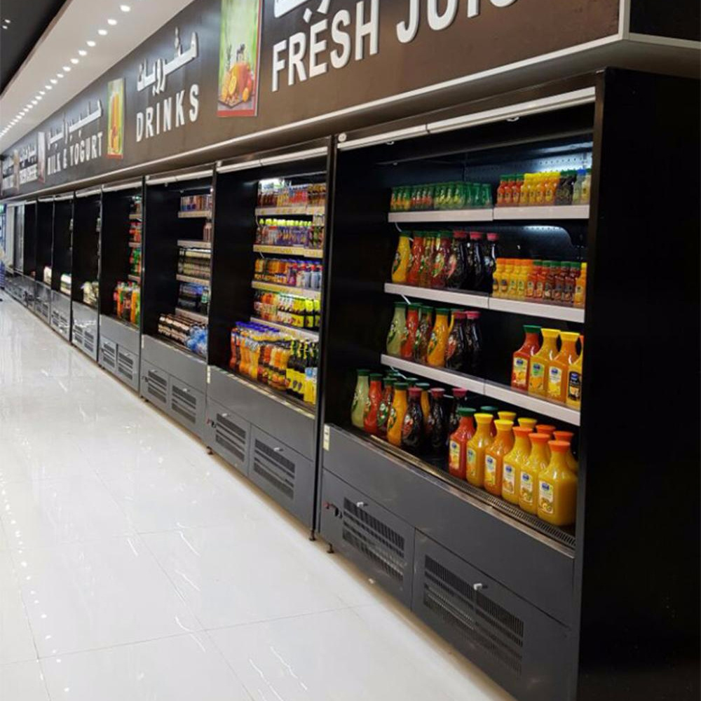 Commercial Fridge for Vegetables and Fruits Refrigerated Cabinets without Glass Door