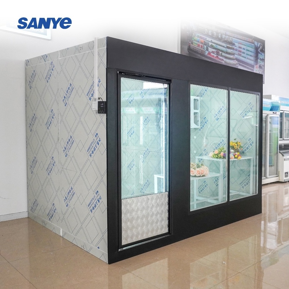 Air Cooling Display Glass  Door Upright Freezer Cold Room Walk-In Cooler Freezer