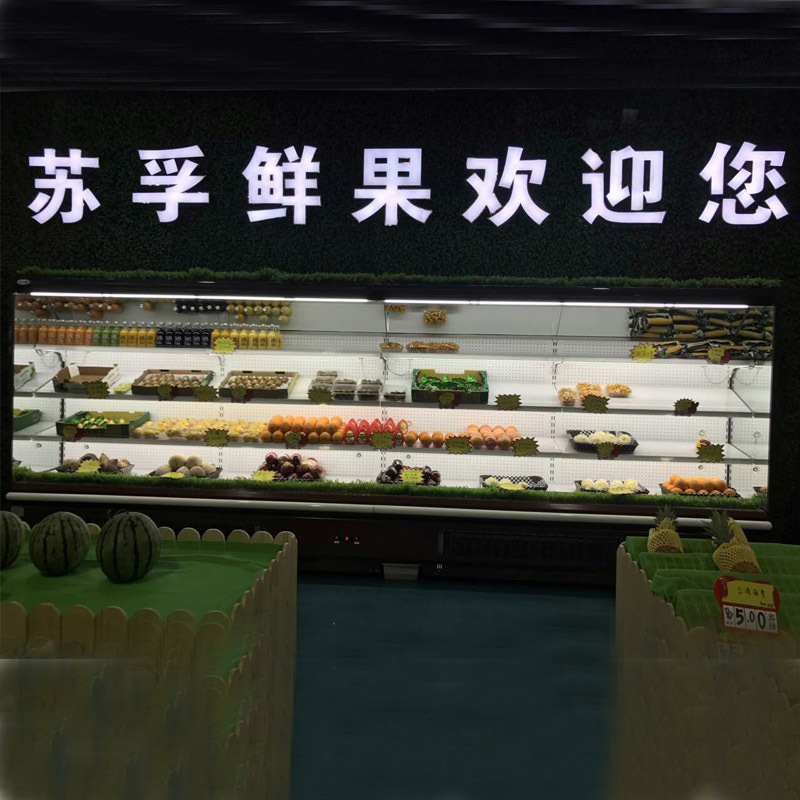 Commercial Fridge for Vegetables and Fruits Refrigerated Cabinets without Glass Door