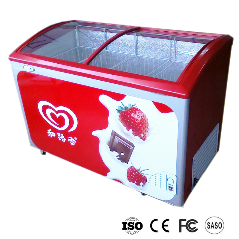 Convenience stores small ice cream chest display freezer