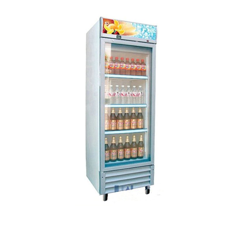 Hot sale single glass door refrigerator cola fridge for drink display