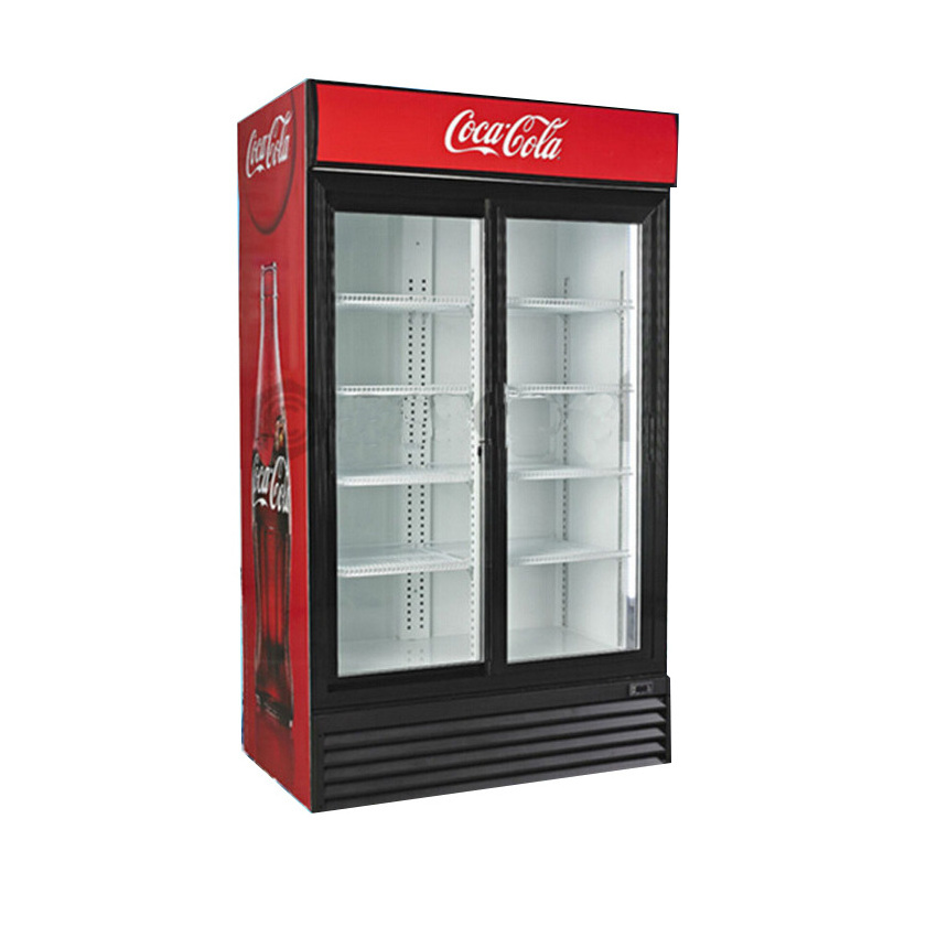 1200L Pepsi beverage refrigerator with Glass door commercial beverage freezer refrigeration equipment