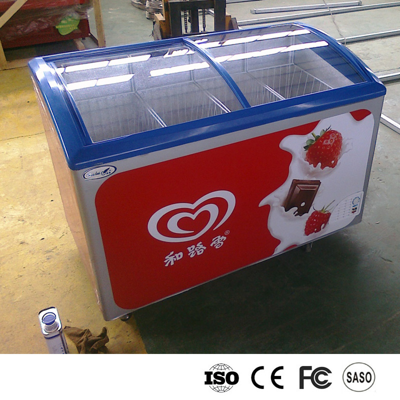 Convenience stores small ice cream chest display freezer