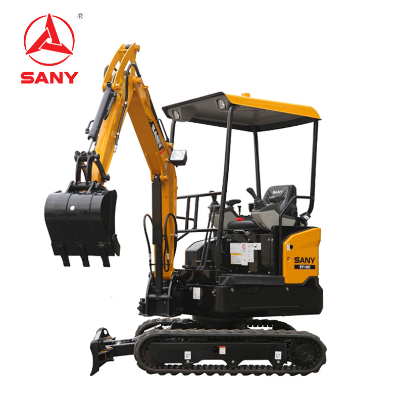 SANY SY16C 1.6 ton Mini Digger Crawler Excavator Small Household Excavator With Lawn Mower