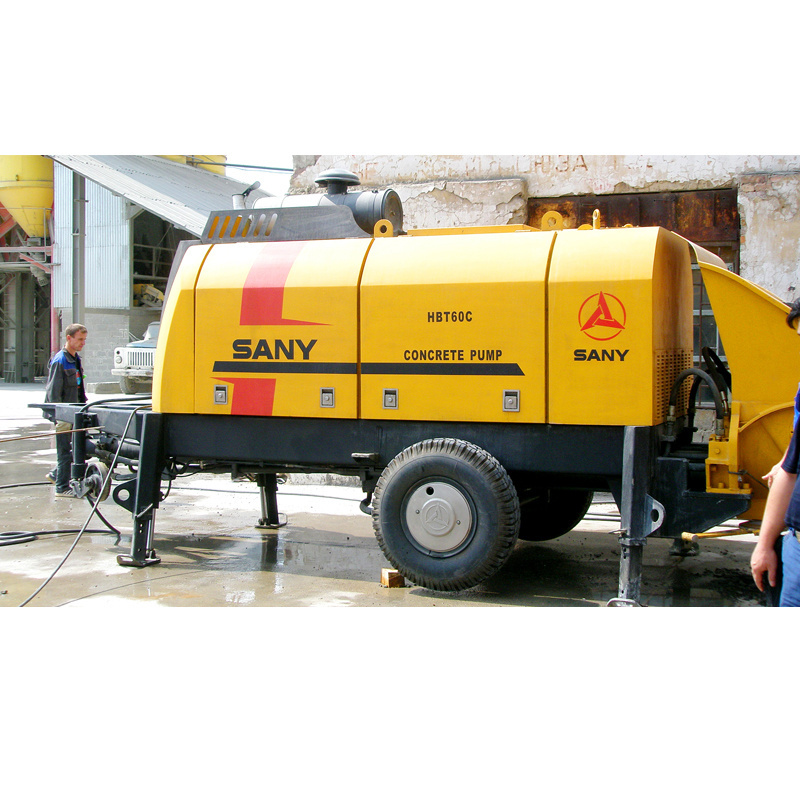 SANY HBT5008C-5S small diesel trailer mounted concrete pump pumping machine Mini Concrete Mixer Pumps price for sale supplier fr