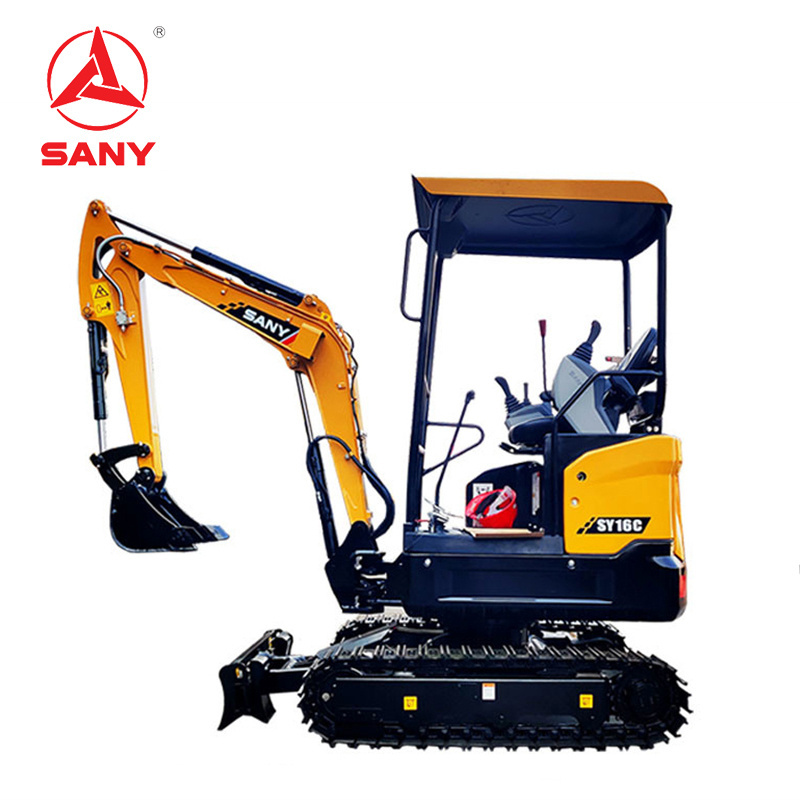 SANY Group SY16C Professional China 1.7 Ton Mini Backhoe Wheeled Crawler Excavator 1.7T