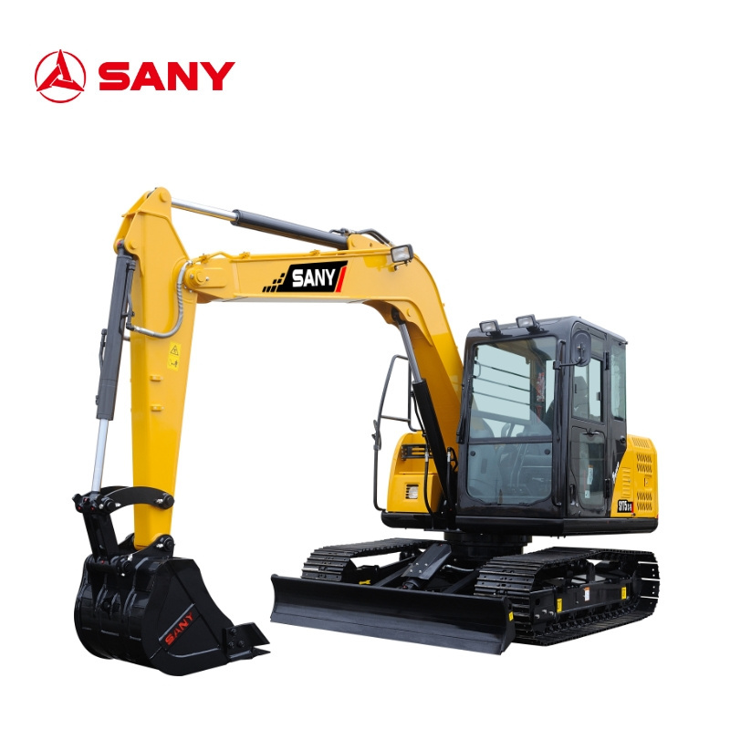 SANY SY75 6 Ton Farms Construction Works Small Excavator Mini Digger Crawler Closed Cabin Excavator