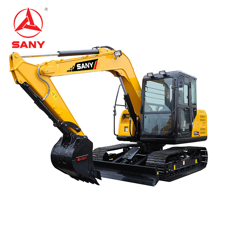 SANY SY75 6 Ton Farms Construction Works Small Excavator Mini Digger Crawler Closed Cabin Excavator