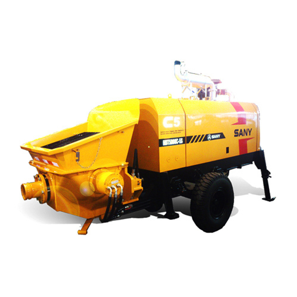 SANY HBT5008C-5S small diesel trailer mounted concrete pump pumping machine Mini Concrete Mixer Pumps price for sale supplier fr