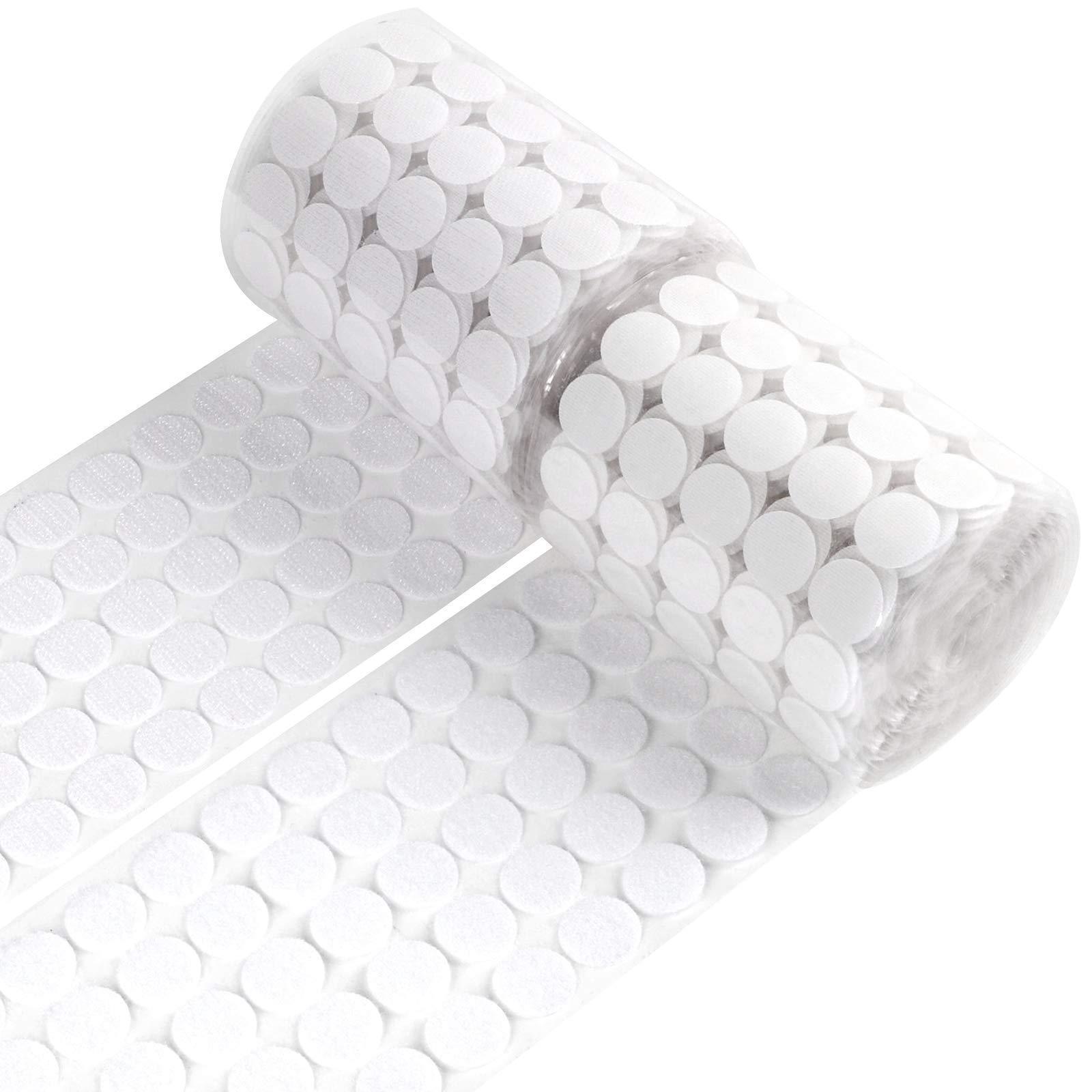 Hook loop adhesive dot self adhesives white transparent clear double sided sticky tape dots