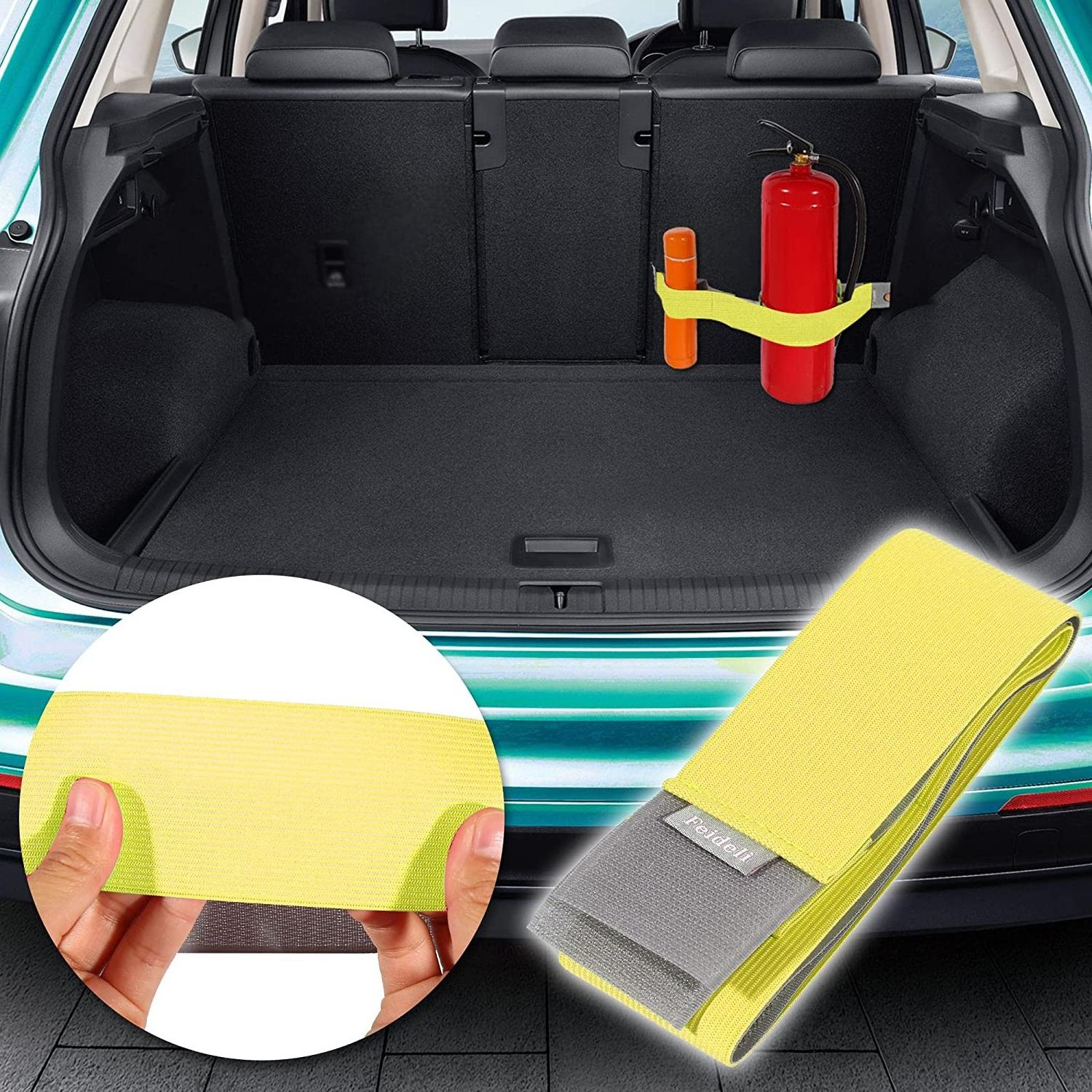 Car trunk organizer straps organizer belt universal bandage  belt belt for  truck RV minivan 600x50mm yellow