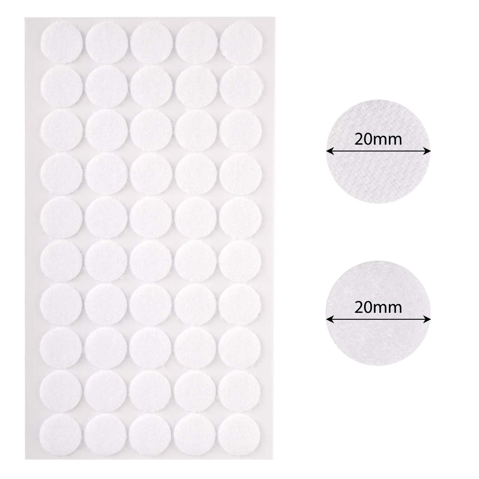 Hook loop adhesive dot self adhesives white transparent clear double sided sticky tape dots